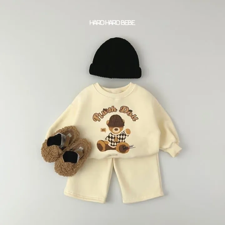 Haro Haro - Korean Children Fashion - #discoveringself - Beanie Bear Fleece Top Bottom Set - 9