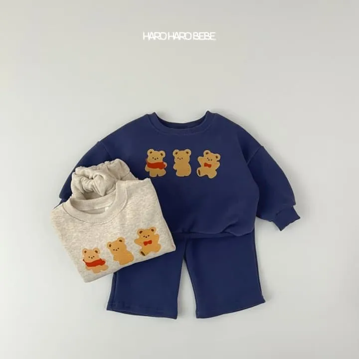 Haro Haro - Korean Children Fashion - #discoveringself - Three Bears Fleece Top Bottom Set - 6