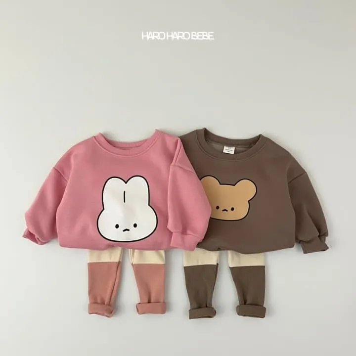 Haro Haro - Korean Children Fashion - #discoveringself - Friend Fleece Top Bottom Set - 3