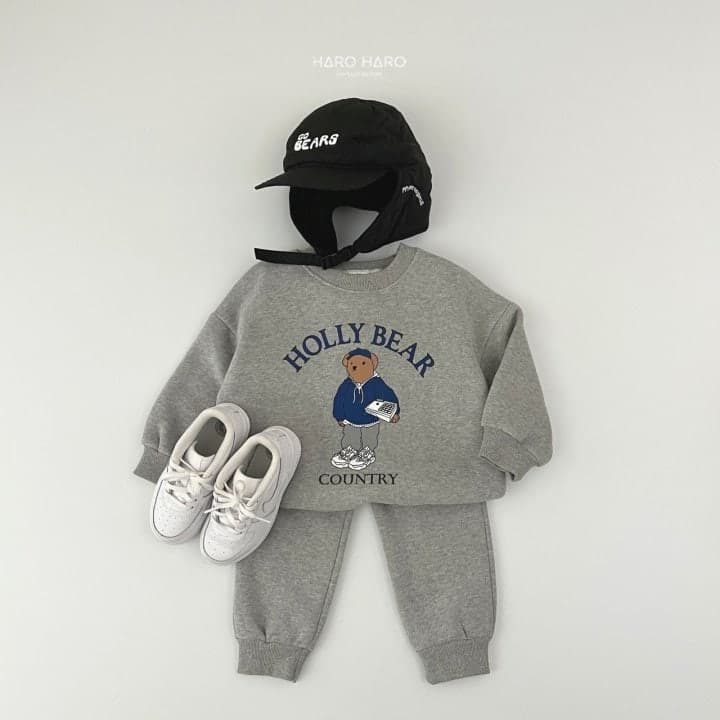 Haro Haro - Korean Children Fashion - #fashionkids - Holy Bear Fleece Set - 11