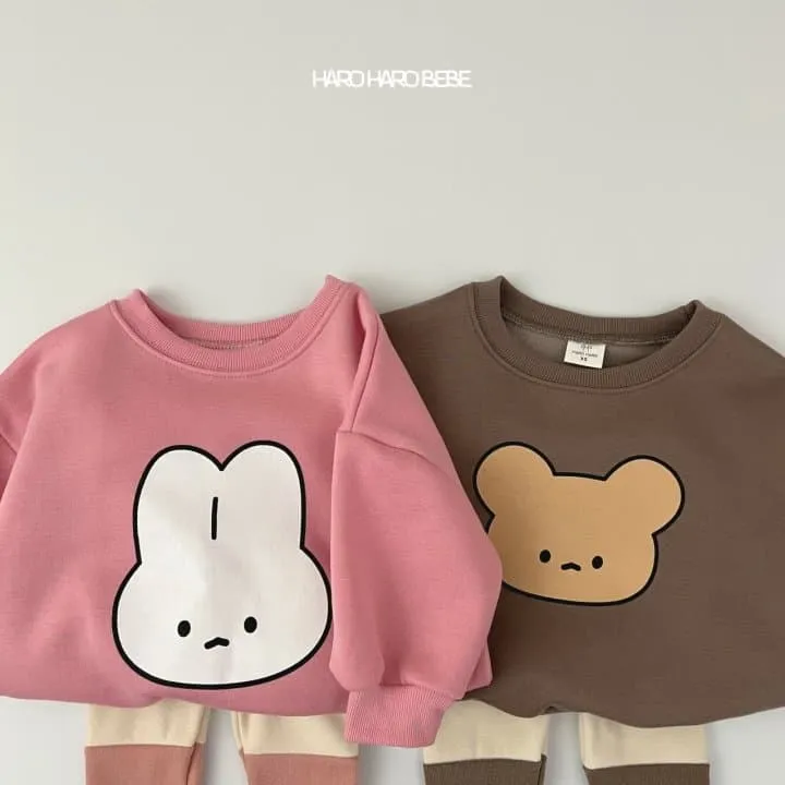 Haro Haro - Korean Children Fashion - #discoveringself - Friend Fleece Top Bottom Set - 4