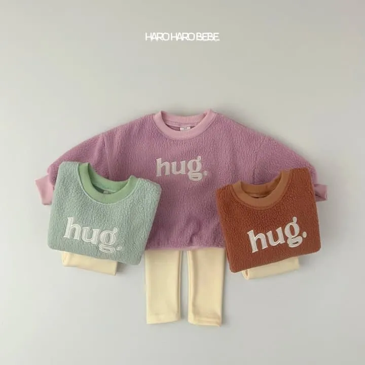 Haro Haro - Korean Children Fashion - #kidsshorts - Hug Top Bottom Set - 6