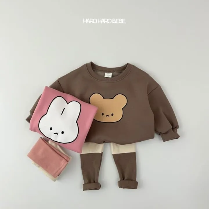 Haro Haro - Korean Children Fashion - #kidsstore - Friend Fleece Top Bottom Set - 6