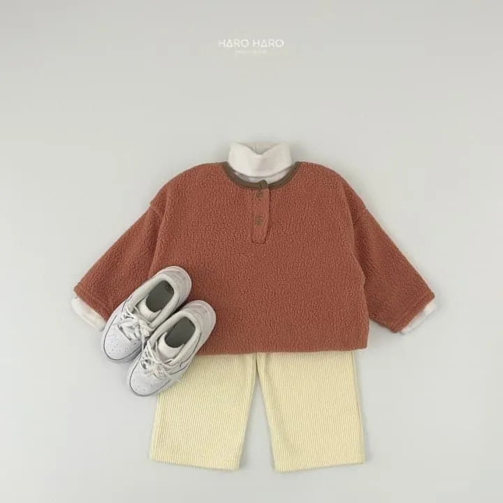 Haro Haro - Korean Children Fashion - #littlefashionista - Corduroy Fleece Pintuck Pants - 11