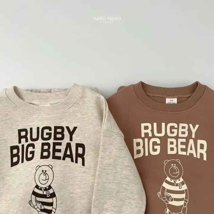 Haro Haro - Korean Children Fashion - #littlefashionista - Rugby Bear Fleece Set - 3