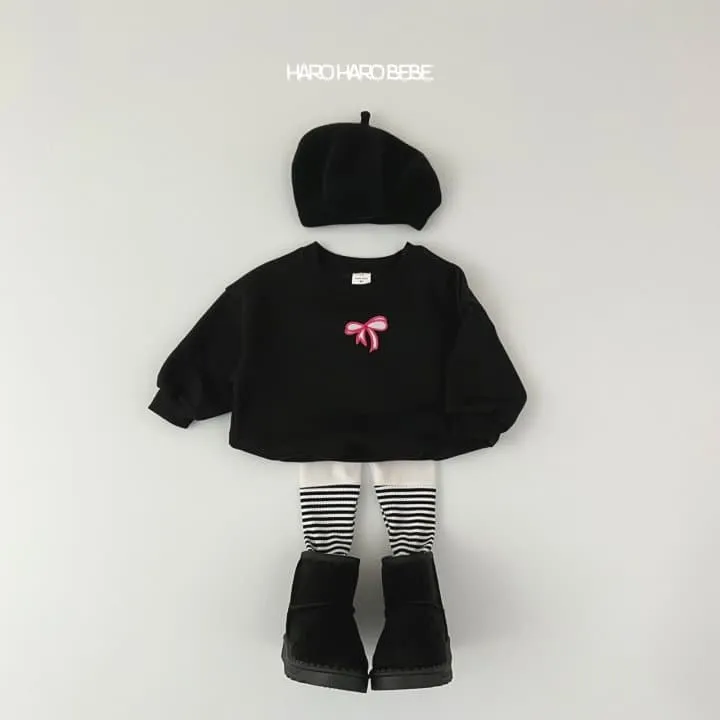 Haro Haro - Korean Children Fashion - #minifashionista - Ribbon Fleece Top Bottom Set - 10