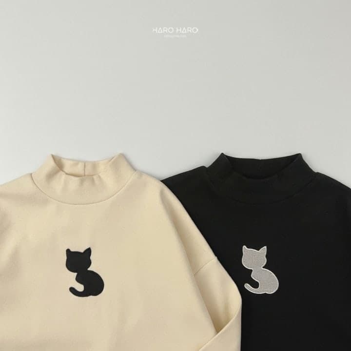 Haro Haro - Korean Children Fashion - #stylishchildhood - Cats Fleece Half Turtleneck - 2