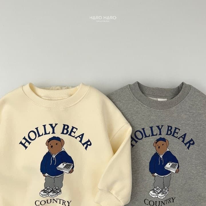 Haro Haro - Korean Children Fashion - #prettylittlegirls - Holy Bear Fleece Set - 4