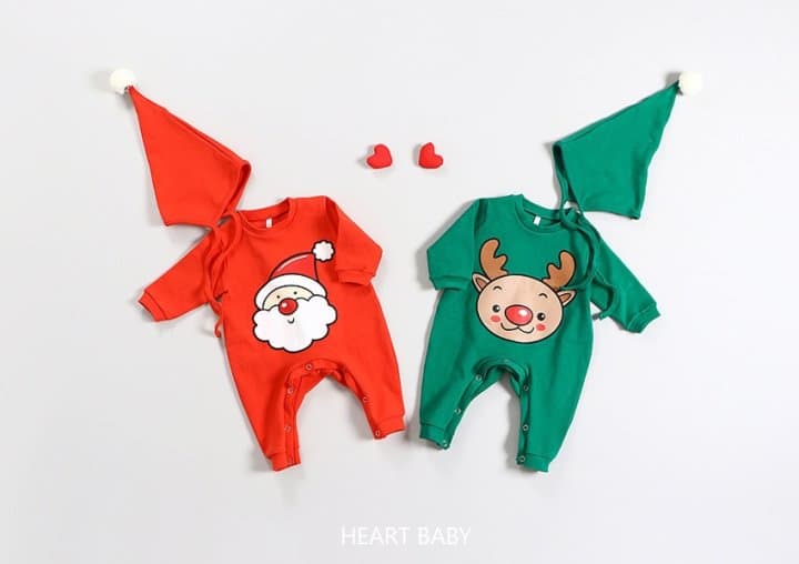 Heart Baby - Korean Baby Fashion - #babyoutfit - Christmas Cone Suit Set