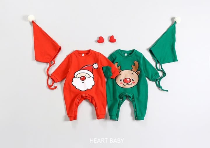 Heart Baby - Korean Baby Fashion - #onlinebabyboutique - Christmas Cone Suit Set - 3