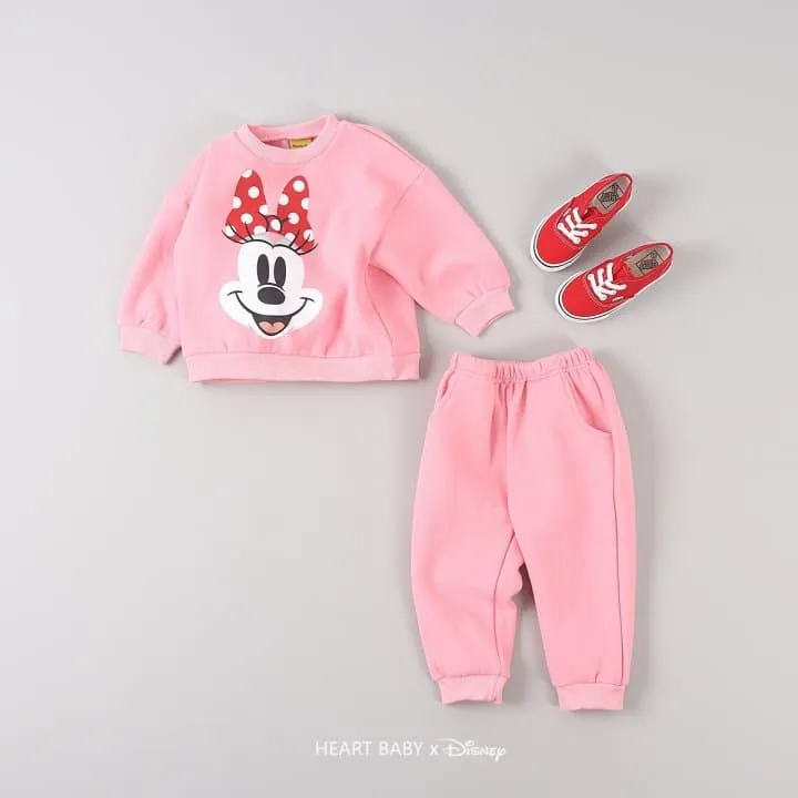 Heart Baby - Korean Children Fashion - #kidsshorts - M Face Fleece Top Bottom Set - 8