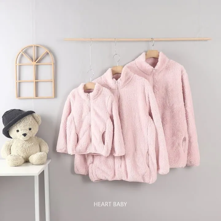 Heart Baby - Korean Children Fashion - #littlefashionista - Winter Soft Warm Fleece Mom Jacket - 3