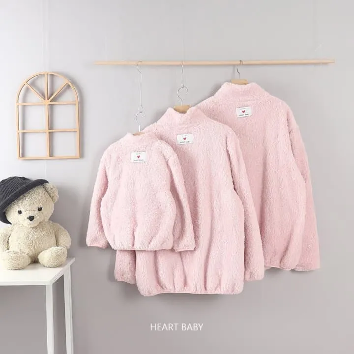 Heart Baby - Korean Children Fashion - #littlefashionista - Winter Soft Warm Fleece Mom Jacket - 4