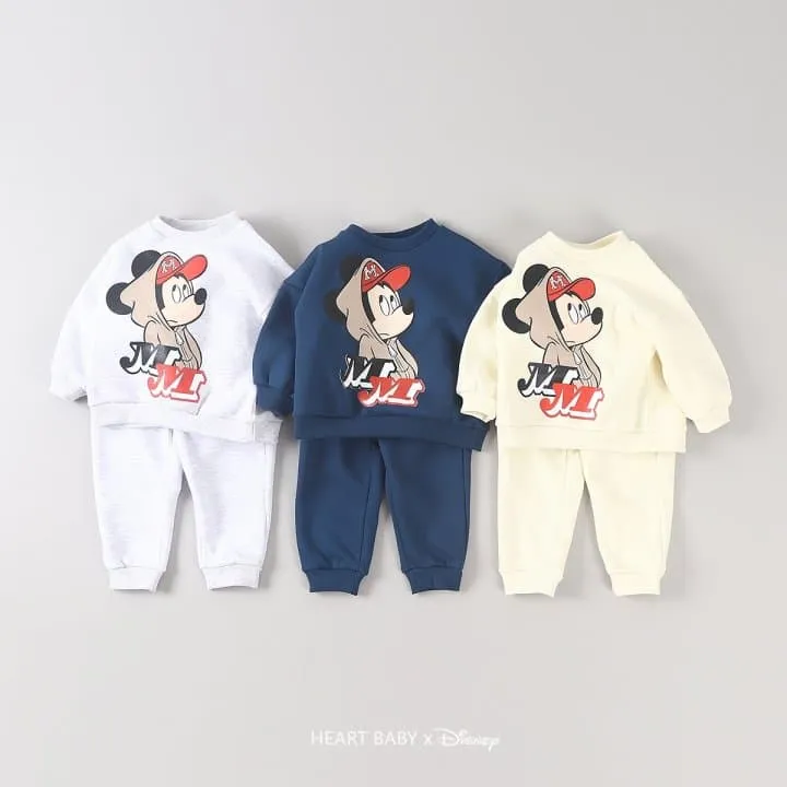 Heart Baby - Korean Children Fashion - #todddlerfashion - MM M Brushed Top Bottom Set