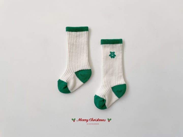 Hi Byebebe - Korean Baby Fashion - #babyboutique - Bebe Christmas Socks (set of 3) - 9