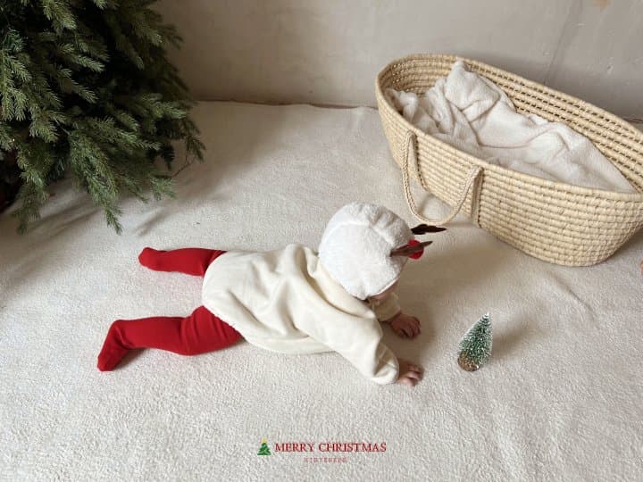 Hi Byebebe - Korean Baby Fashion - #babyboutiqueclothing - Bebe Rudolph Embroiery Bodysuit - 9