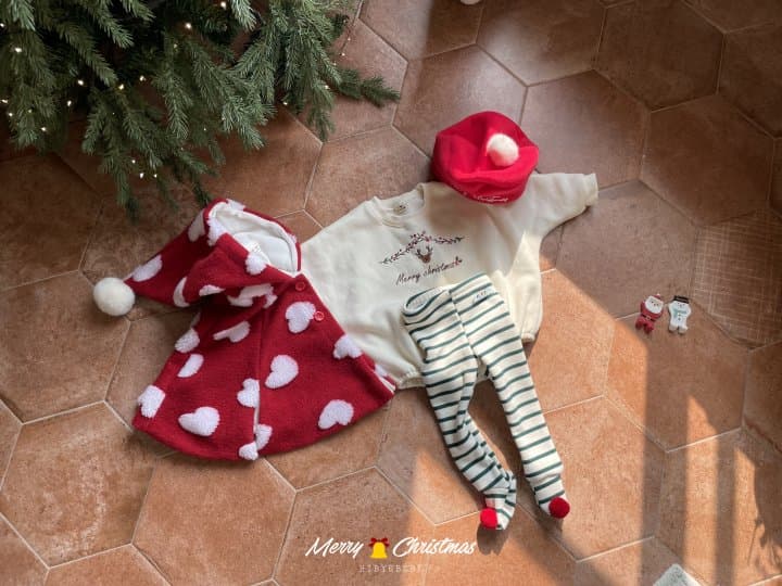 Hi Byebebe - Korean Baby Fashion - #babyfashion - Bebe Rudolph Embroiery Bodysuit - 11