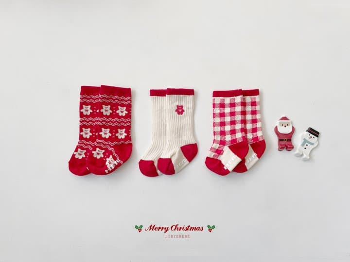 Hi Byebebe - Korean Baby Fashion - #babylifestyle - Bebe Christmas Socks (set of 3)