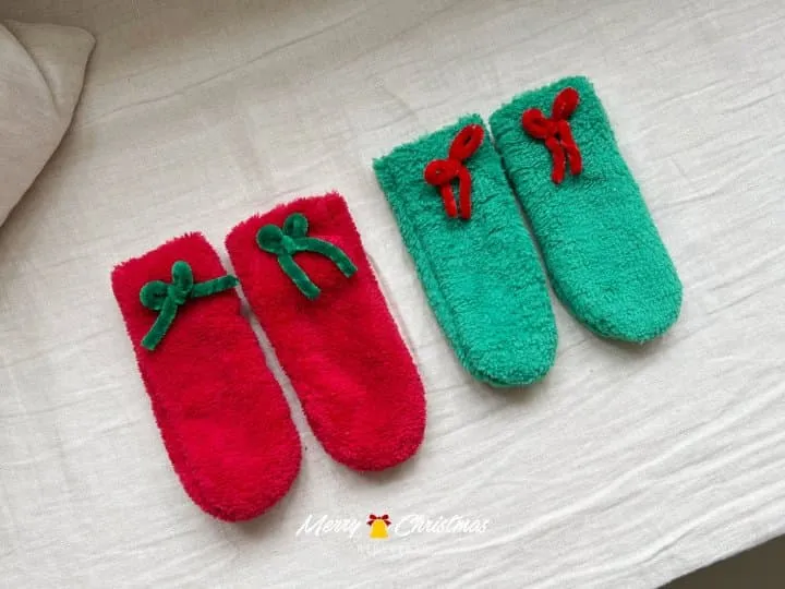 Hi Byebebe - Korean Baby Fashion - #babyoutfit - Bebe Christmas Dumble Socks - 6