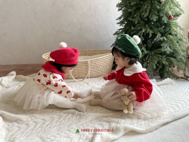 Hi Byebebe - Korean Baby Fashion - #babyoutfit - Bebe Merry Christmas Beret - 2