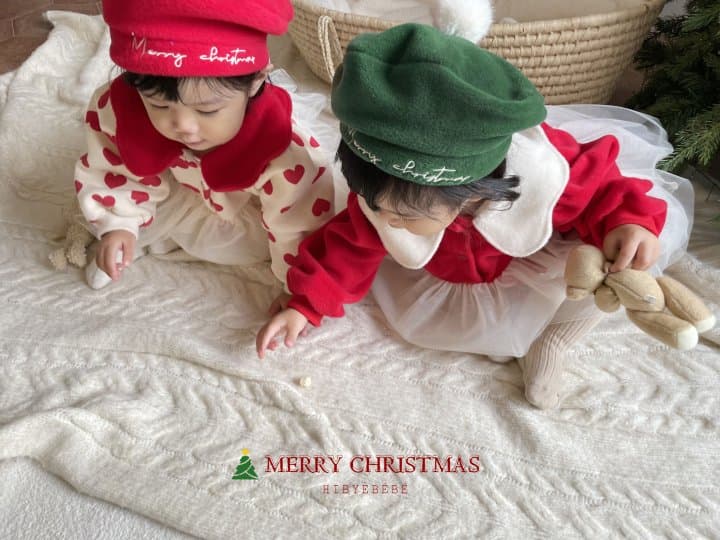 Hi Byebebe - Korean Baby Fashion - #babyoutfit - Bebe Merry Christmas Beret - 3