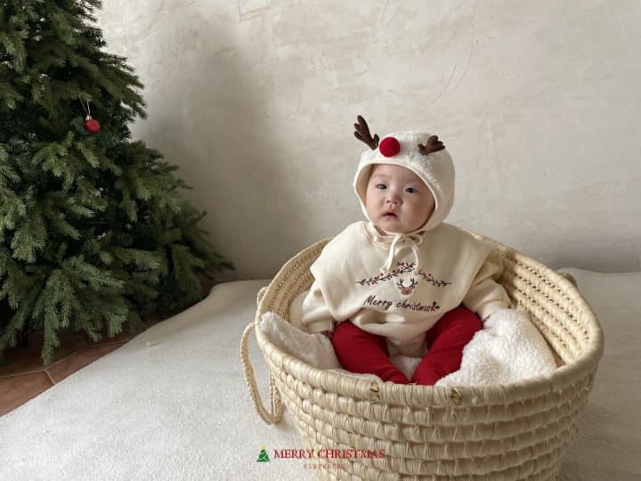 Hi Byebebe - Korean Baby Fashion - #babyoutfit - Bebe Rudolph Embroiery Bodysuit - 3