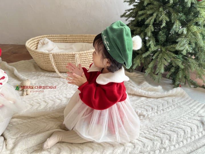 Hi Byebebe - Korean Baby Fashion - #babyoutfit - Bebe Merry Christmas Beret - 4