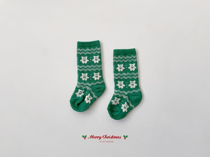 Hi Byebebe - Korean Baby Fashion - #onlinebabyboutique - Bebe Christmas Socks (set of 3) - 7