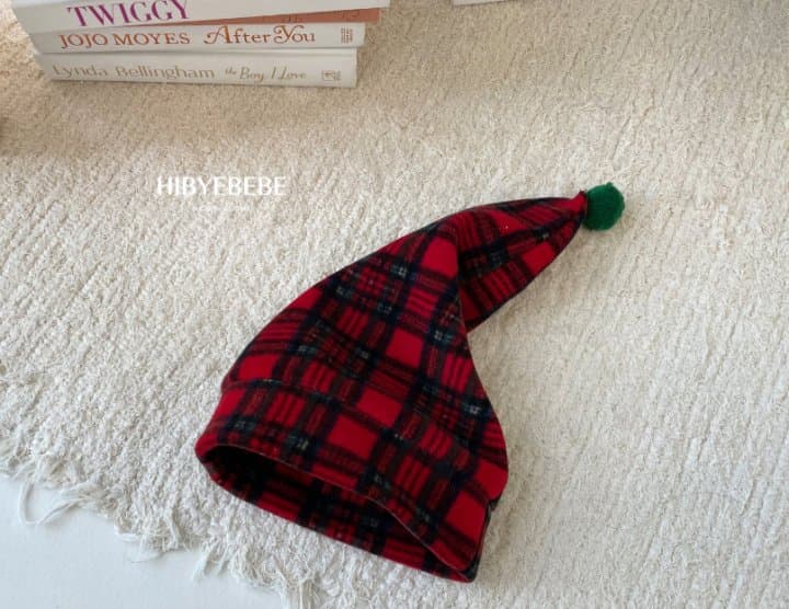 Hi Byebebe - Korean Baby Fashion - #onlinebabyshop - Merry Check Santa Hat - 3