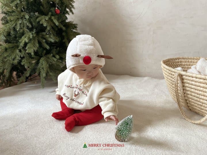 Hi Byebebe - Korean Baby Fashion - #smilingbaby - Bebe Rudolph Embroiery Bodysuit - 7