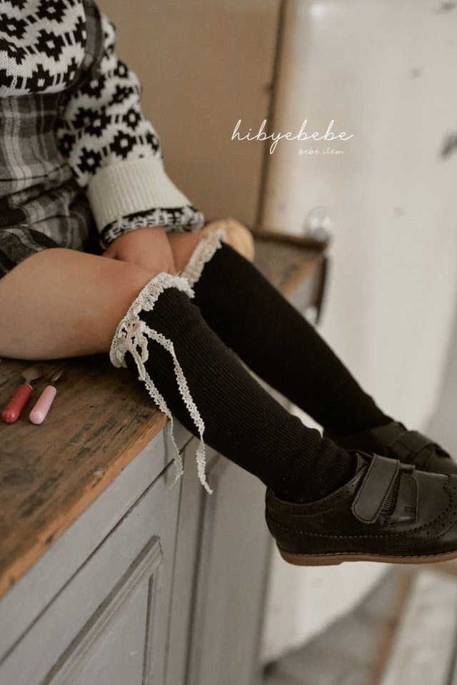 Hi Byebebe - Korean Children Fashion - #Kfashion4kids - Flu Lace Knee Socks - 9