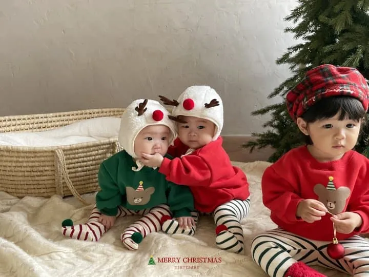 Hi Byebebe - Korean Children Fashion - #Kfashion4kids - Bebe Baby Bear Christmas Fleeced Sweatshirts - 9