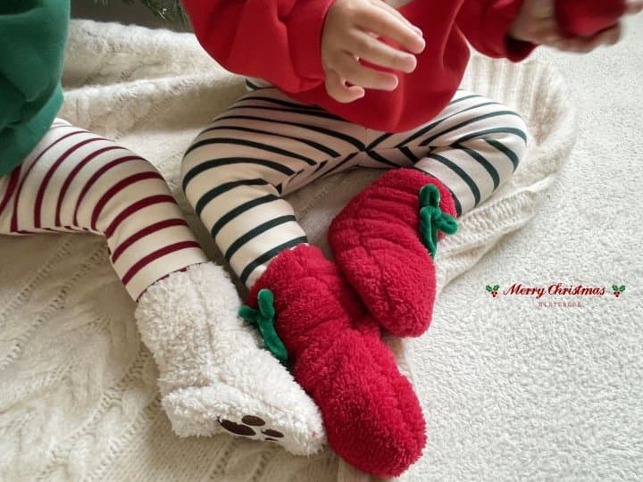 Hi Byebebe - Korean Children Fashion - #kidzfashiontrend - Bebe Merry Mink Stripe Leggings - 4