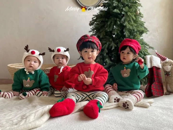 Hi Byebebe - Korean Children Fashion - #designkidswear - Bebe Baby Bear Christmas Fleeced Sweatshirts - 3