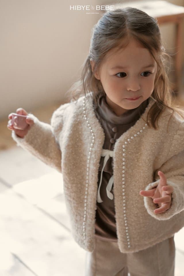 Hi Byebebe - Korean Children Fashion - #fashionkids - Pearl Tweed Jacket - 2