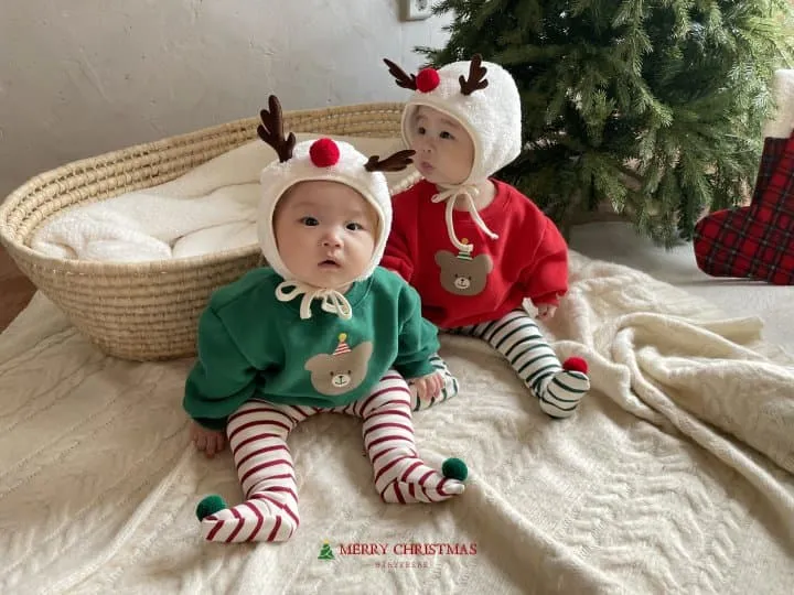 Hi Byebebe - Korean Children Fashion - #kidzfashiontrend - Bebe Baby Bear Christmas Fleeced Sweatshirts - 8