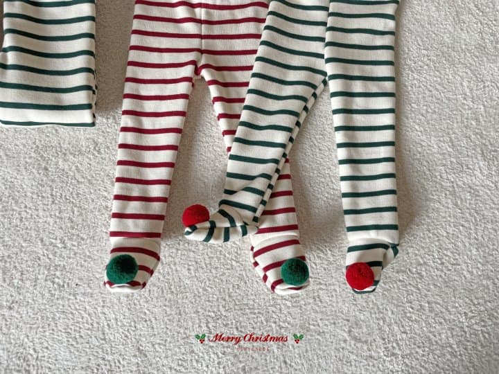 Hi Byebebe - Korean Children Fashion - #littlefashionista - Bebe Merry Mink Stripe Foot Leggings - 11