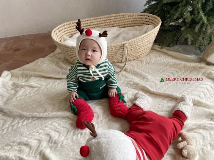 Hi Byebebe - Korean Children Fashion - #minifashionista - Bebe Santa Stripe Pajamas - 3