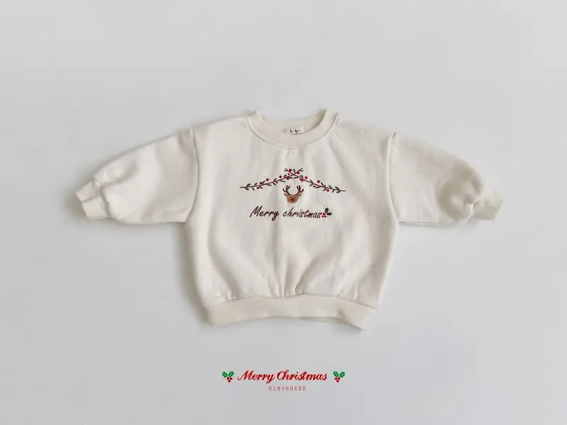 Hi Byebebe - Korean Women Fashion - #shopsmall - Mom Dad Rudolph Embroidery Sweatshirts