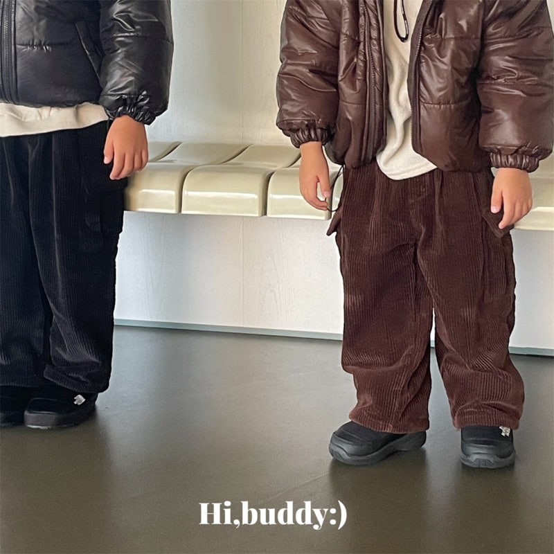 Hi buddy - Korean Children Fashion - #Kfashion4kids - Bubble Corduroy Cargo Pants