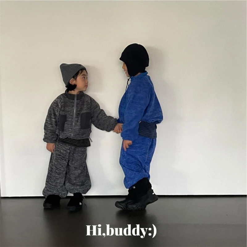 Hi buddy - Korean Children Fashion - #childofig - Two-tone Fleece Zip-up - 7