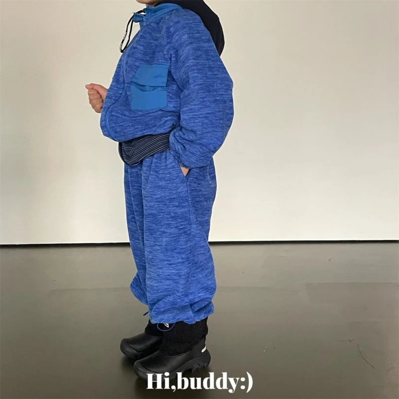 Hi buddy - Korean Children Fashion - #childofig - Two-tone Fleece Zip-up - 8