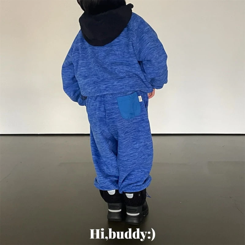 Hi buddy - Korean Children Fashion - #childofig - Two-tone Fleece String Pants - 7