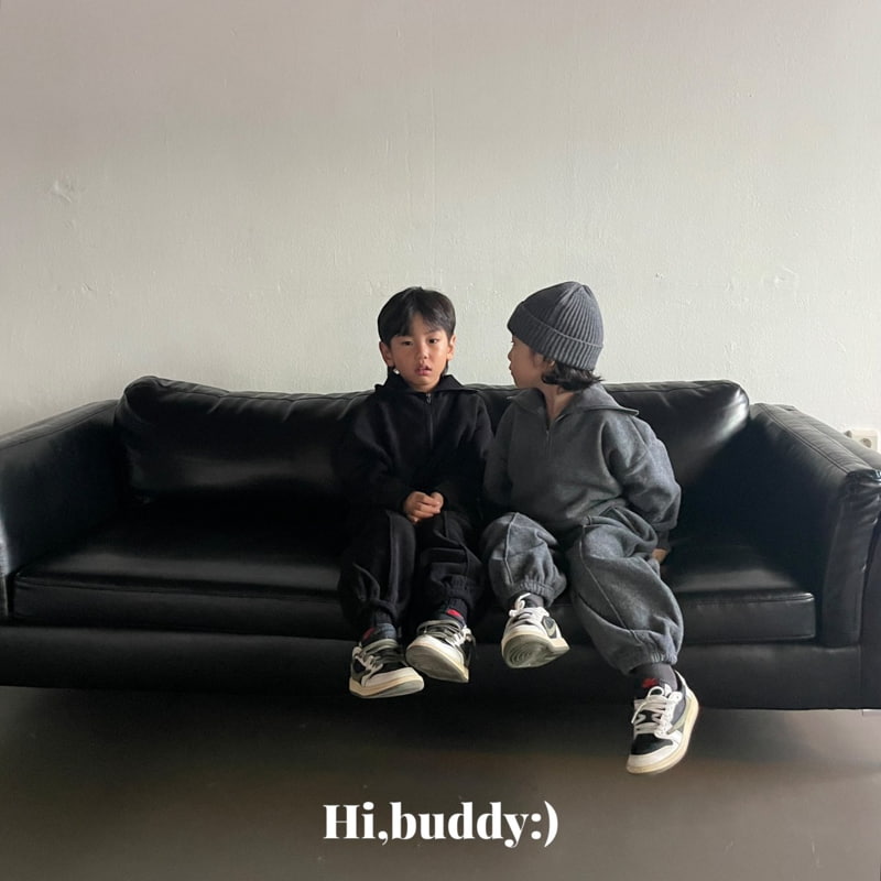 Hi buddy - Korean Children Fashion - #childofig - Terry Half Zip-up Sweatshirt - 3