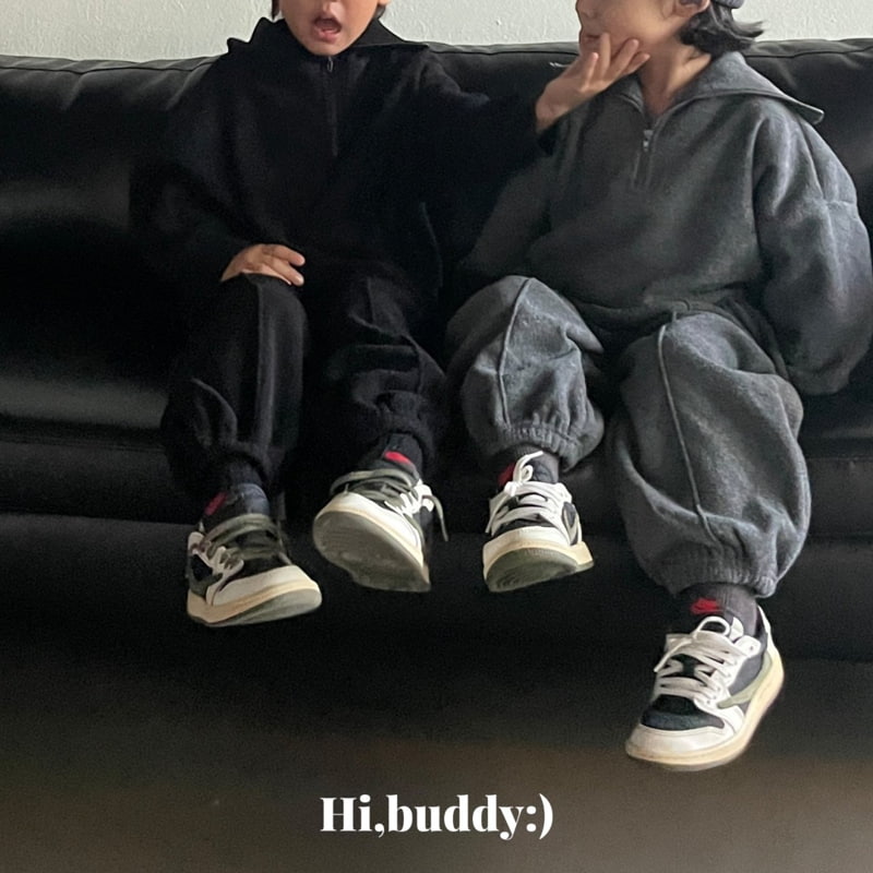 Hi buddy - Korean Children Fashion - #childofig - Terry Half Zip-up Sweatshirt - 4