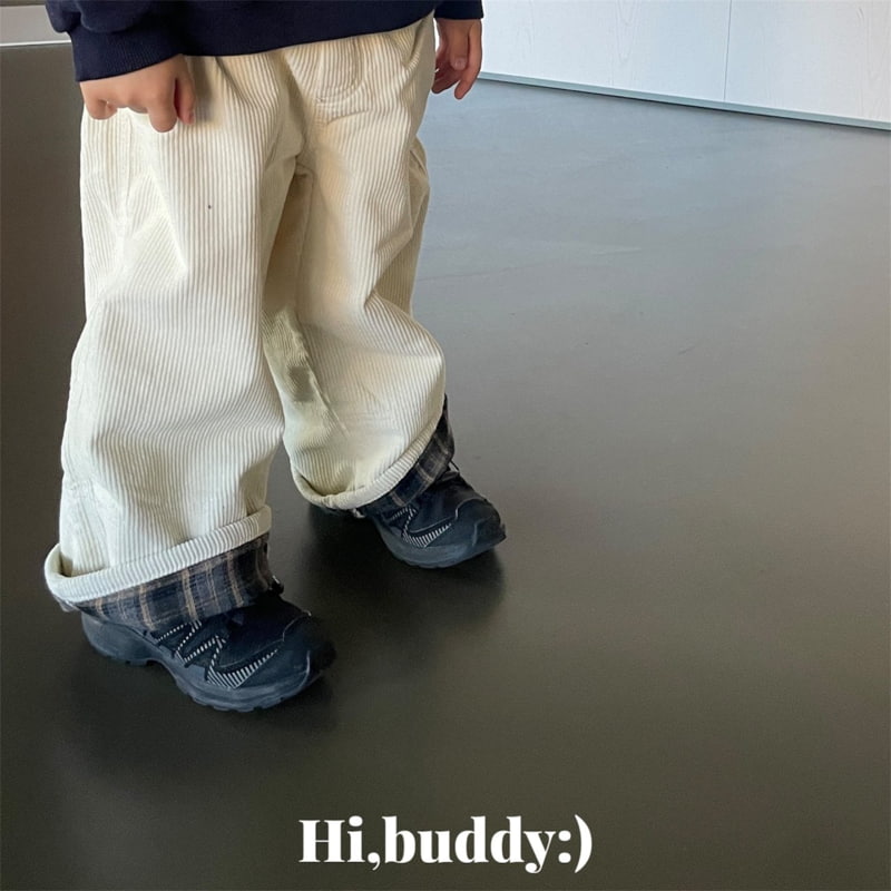 Hi buddy - Korean Children Fashion - #childrensboutique - Corduroy Check Pants - 6