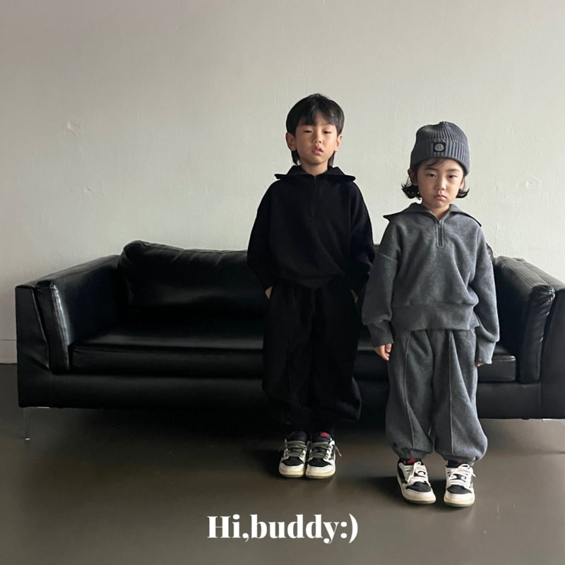 Hi buddy - Korean Children Fashion - #designkidswear - Terry Half Zip-up Sweatshirt - 6