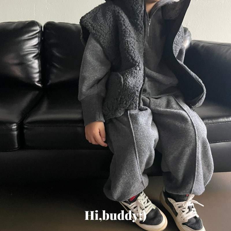 Hi buddy - Korean Children Fashion - #discoveringself - Terry Half Zip-up Sweatshirt - 7