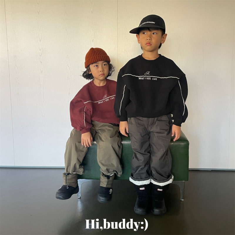 Hi buddy - Korean Children Fashion - #discoveringself - Strap Sweatshirt