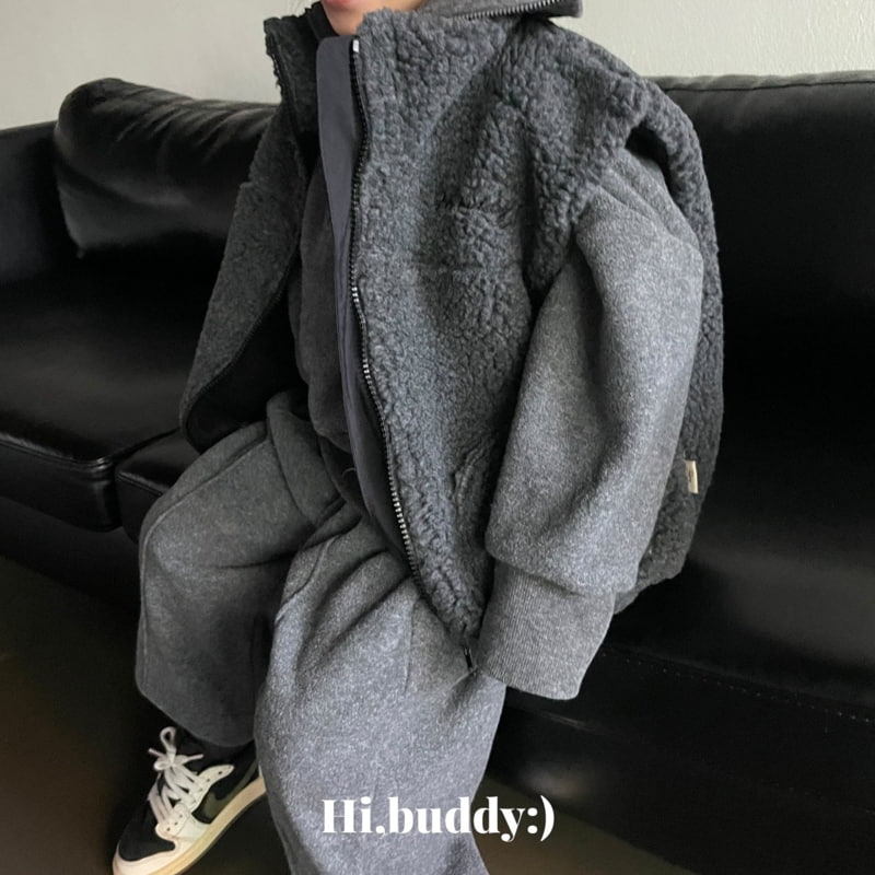 Hi buddy - Korean Children Fashion - #fashionkids - Terry Half Zip-up Sweatshirt - 8